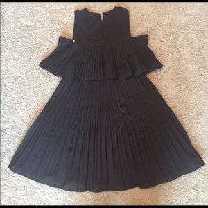 Saks Fifth Avenue Pleated Black Dress. LBD